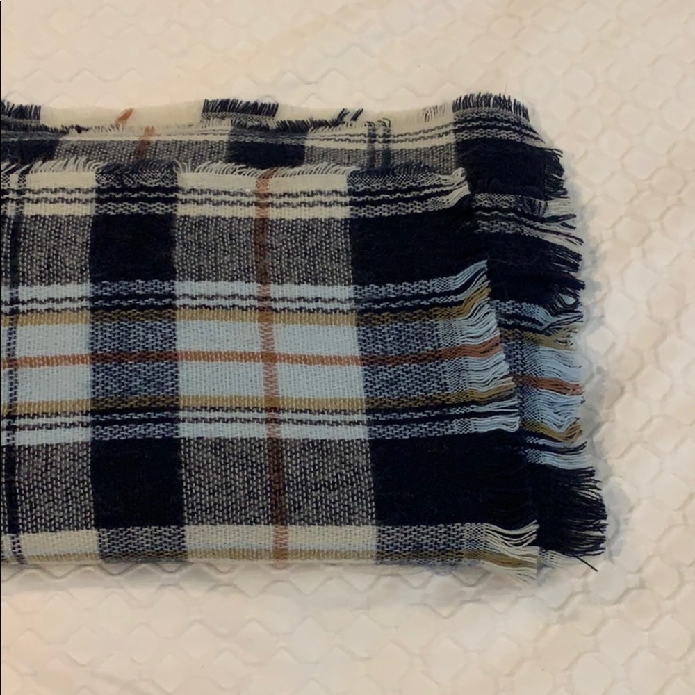 Plaid blanket scarf